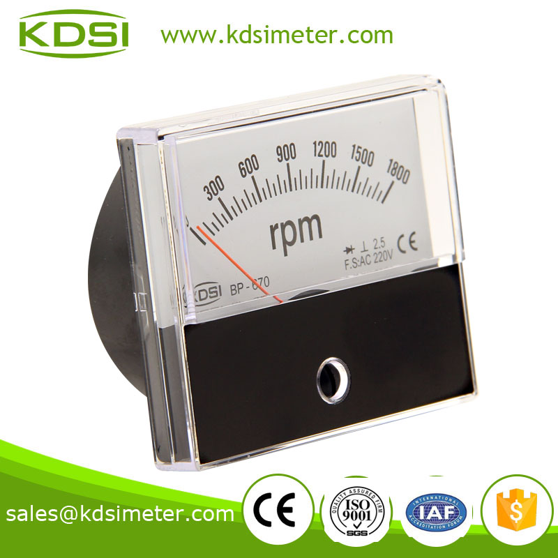 BP-670 60*70 RPM meter with rectifier1800rpm AC220V industrial universal analog meter,tachometer