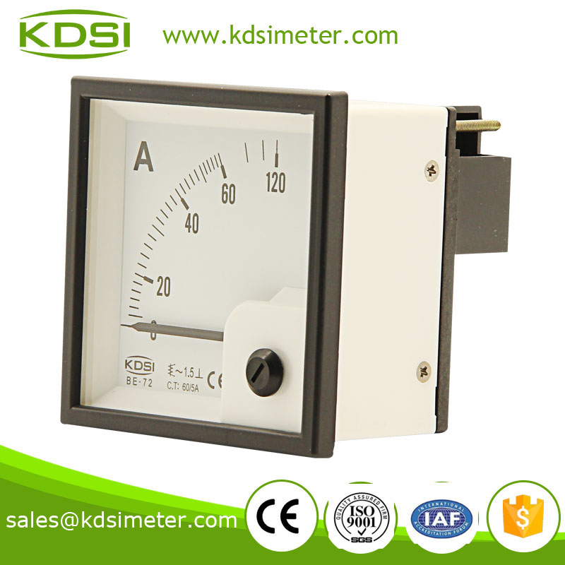 Factory direct sales BE-72 72*72 AC60/5A panel mount ammeter
