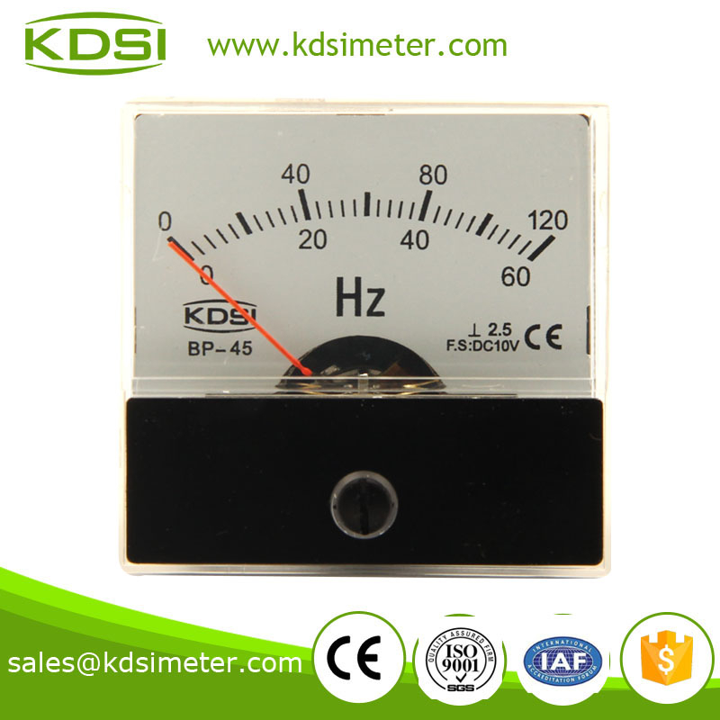 KDSI mini type BP-45 DC10V 60-120HZ analog voltage double scale frequency meter