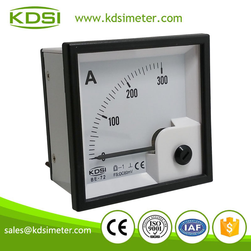 Extremely Cheap BE-72 72*72 DC60mV 300A analog ac dc ampere meter