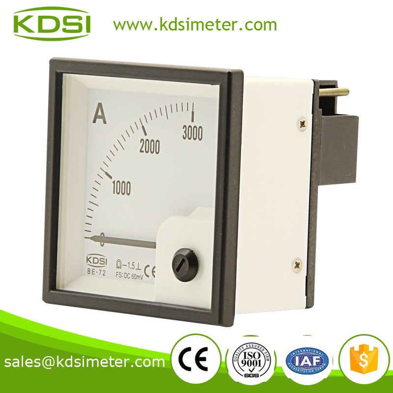 High quality BE-72 72*72 DC 60mV 3000A ammeter voltmeter